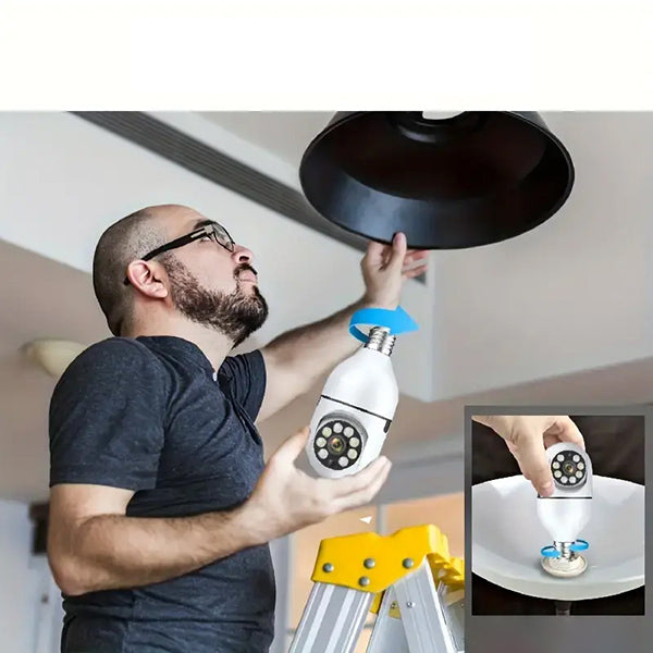 💡 BULBCAM™ – Cameră inteligentă de supraveghere 360° în formă de bec