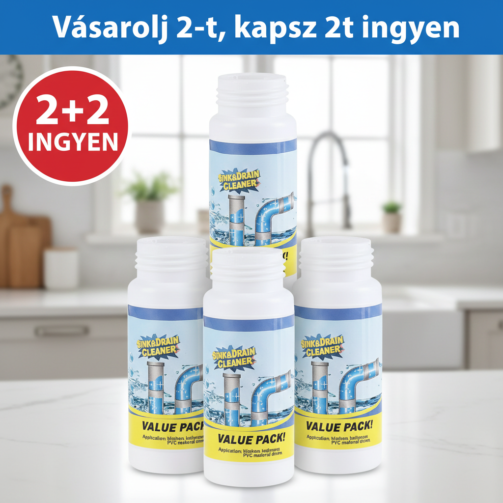 🔥 AKCIÓ: 2-t fizet, 4-et kap! – Extra erős csőtisztító és szagtalanító