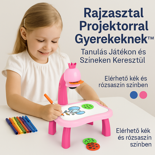 🎨 Rajzasztal Projektorral Gyerekeknek™ – Tanulás Játékon és Színeken Keresztül