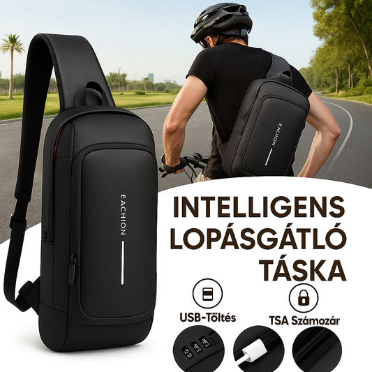 LockGuard™ – Intelligens Lopásgátló Oldaltáska