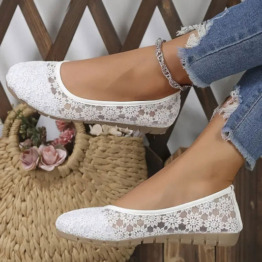 ✨Stílusos, kerek orrú, lapos, nyomtatott hálós cipő👟 Lépj be a stílusba és a kényelembe!🌟